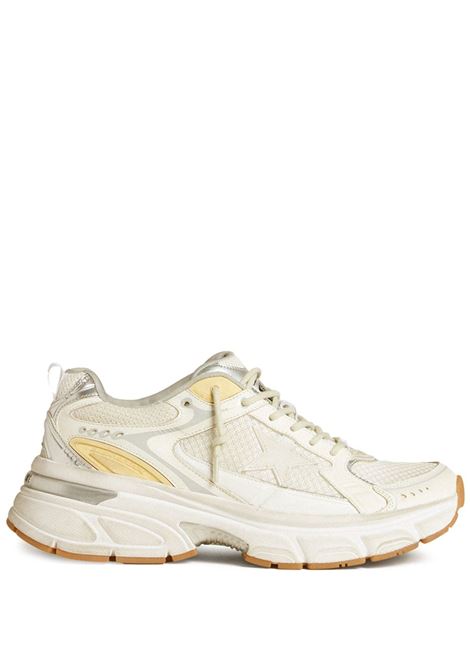 Sneakers Lightstar in bianco e giallo Golden Goose - donna